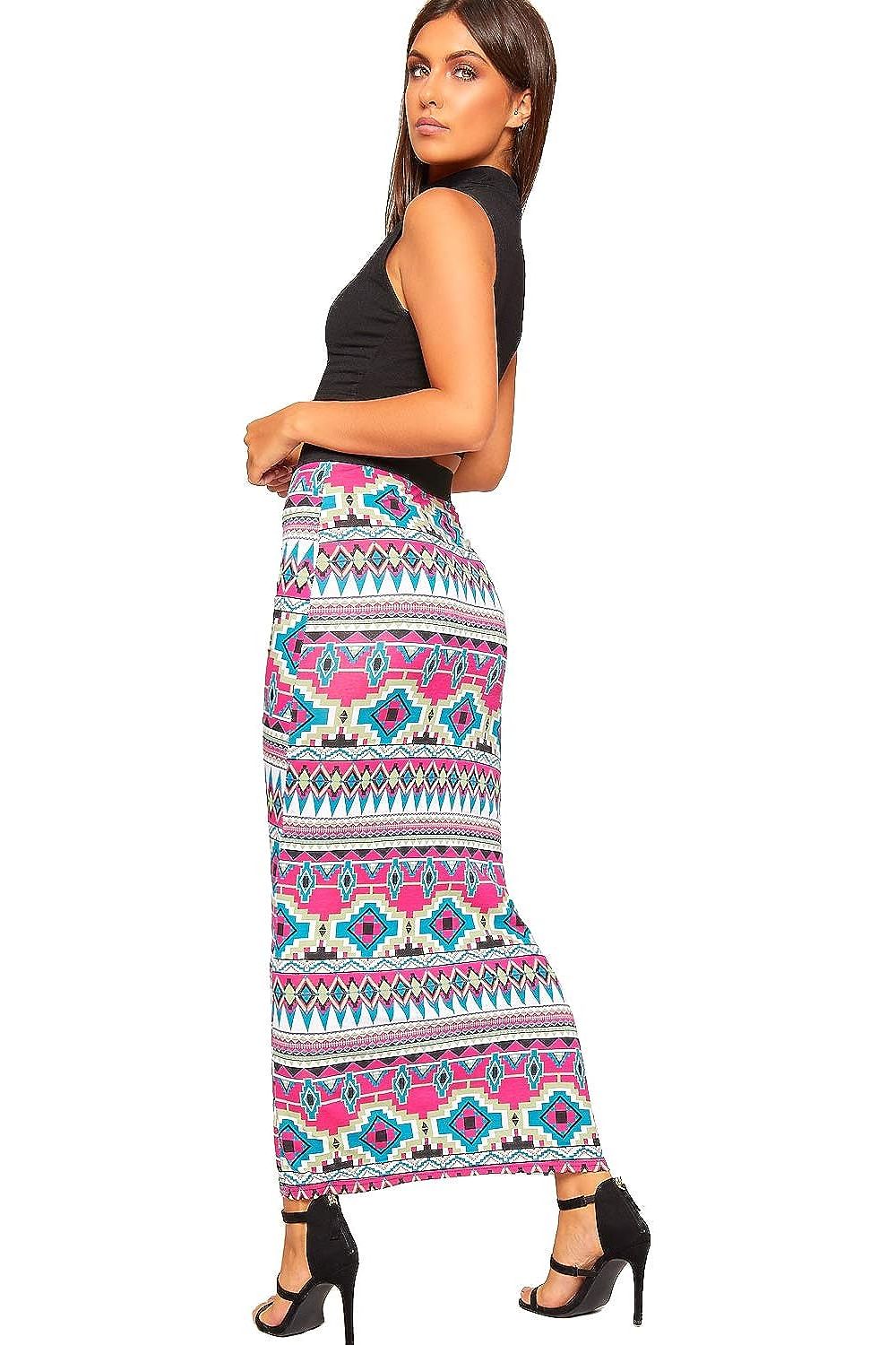 Green Tartan Plus Size High Waist Stretch Long Maxi Skirt For Women 24-26 - Dropwear