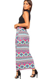 Green Tartan Plus Size High Waist Stretch Long Maxi Skirt For Women 24-26 - Dropwear