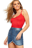 BASICS Solid Scoop Neck Bodysuit For Women  - Dropwear