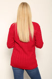 Mustard Cable Knitted V-Neck Sweater Top For Women 12-14 - Dropwear