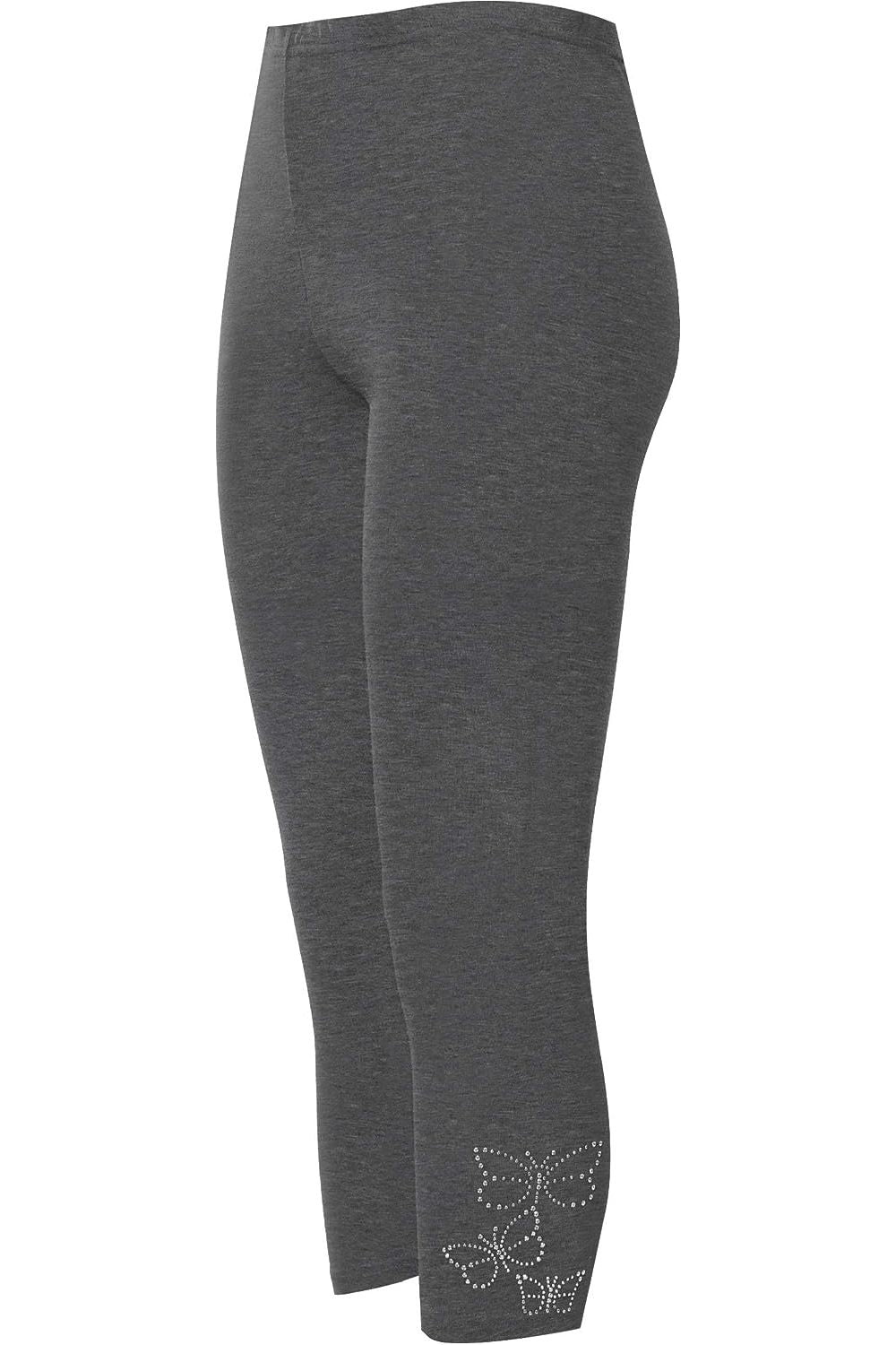 3/4 Butterfly Sequin Leggings For Women  - Dropwear