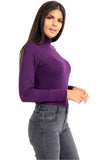 Turtle Neck Long Sleeve Top For Women  - Dropwear
