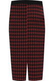 Plus Size Midi Skirt Dogtooth For Women  - Dropwear
