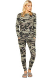 Black Army Camouflage Print Tracksuit For Women 8-10 - Dropwear