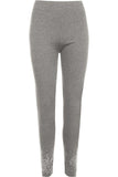 Purple Plus Size Foil Printed Leggings For Women 16-18 - Dropwear