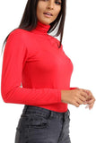 Turtle Neck Long Sleeve Top For Women  - Dropwear