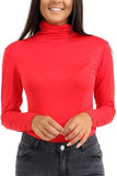 Turtle Neck Long Sleeve Top For Women  - Dropwear