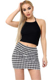 Brown Leopard Printed Mini Bodycon Short Skirt For Women 12-14 - Dropwear