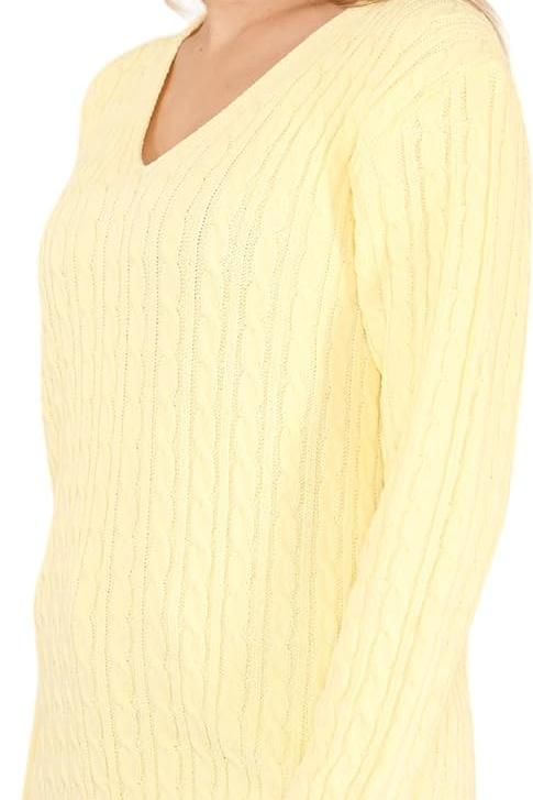Royal Blue Plus Size Cable Knitted Sweater Top For Women 18-20 - Dropwear