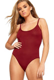BASICS Solid Scoop Neck Bodysuit For Women  - Dropwear