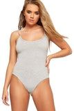 Mocha BASICS Solid Scoop Neck Bodysuit For Women 12-14 - Dropwear