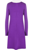 Plain Collar Flared Ladies Swing Dress For Women  - Dropwear