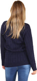 Yellow Cable Knitted V-Neck Sweater Top For Women 12-14 - Dropwear
