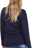 Black Plus Size Cable Knitted Sweater Top For Women 18-20 - Dropwear