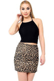 Black White Stripe Plus Size Printed Mini Bodycon Short Skirt For Women 20-22 - Dropwear