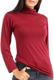 Turtle Neck Long Sleeve Top For Women  - Dropwear