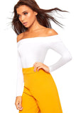 Off Shoulder Long Sleeve Bodysuit For Women  - Dropwear