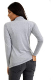 Royal Blue Turtle Neck Long Sleeve Top For Women 8-10 - Dropwear