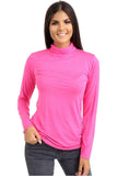 Black Plus Size Turtle Neck Long Sleeve Top For Women 16-18 - Dropwear