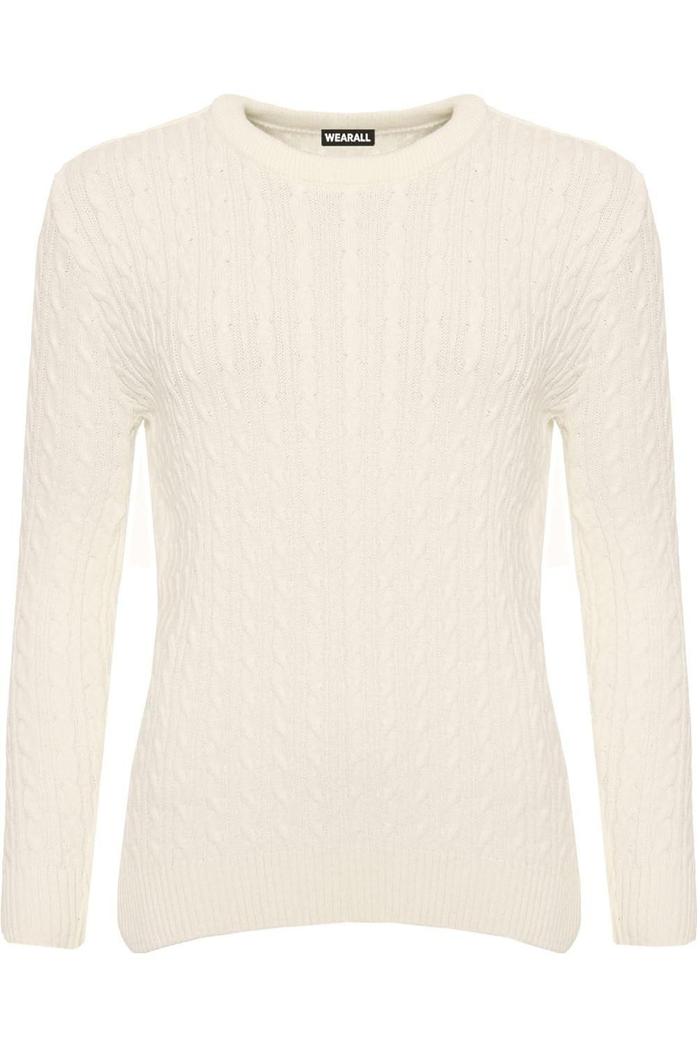 Cable Knit Top Jumper Sweater For Women  - Dropwear