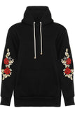 Royal Blue Embroidered Pouch Pocket Sweatshirt For Women 16-18 - Dropwear