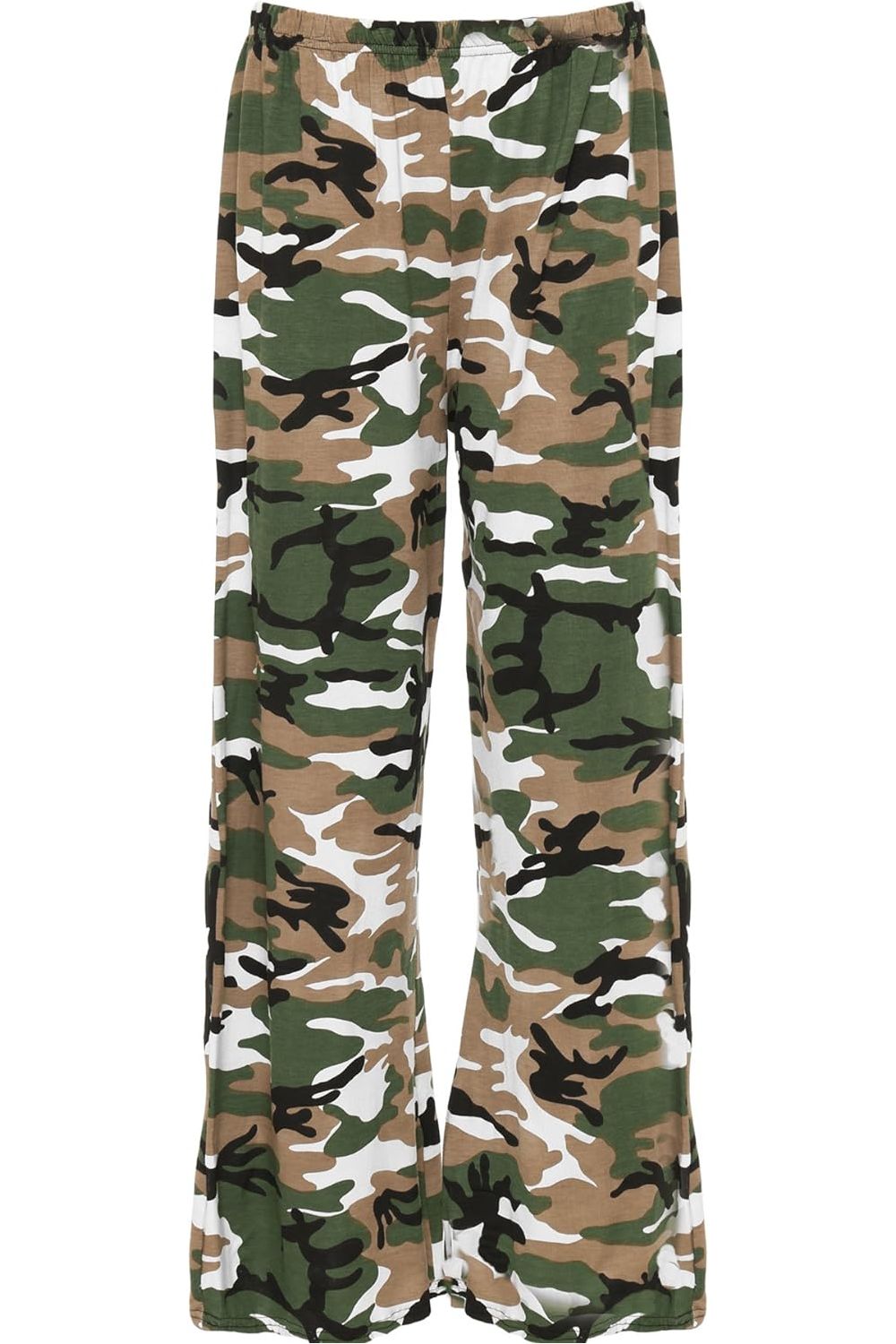 Camouflage Plus Size Camouflage Print Palazzo Trouser For Women 16-18 - Dropwear