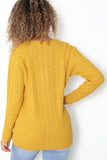 Teal Plus Size Cable Knitted Sweater Top For Women 20-22 - Dropwear
