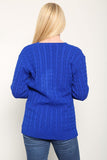 Mustard Plus Size Cable Knitted Sweater Top For Women 20-22 - Dropwear