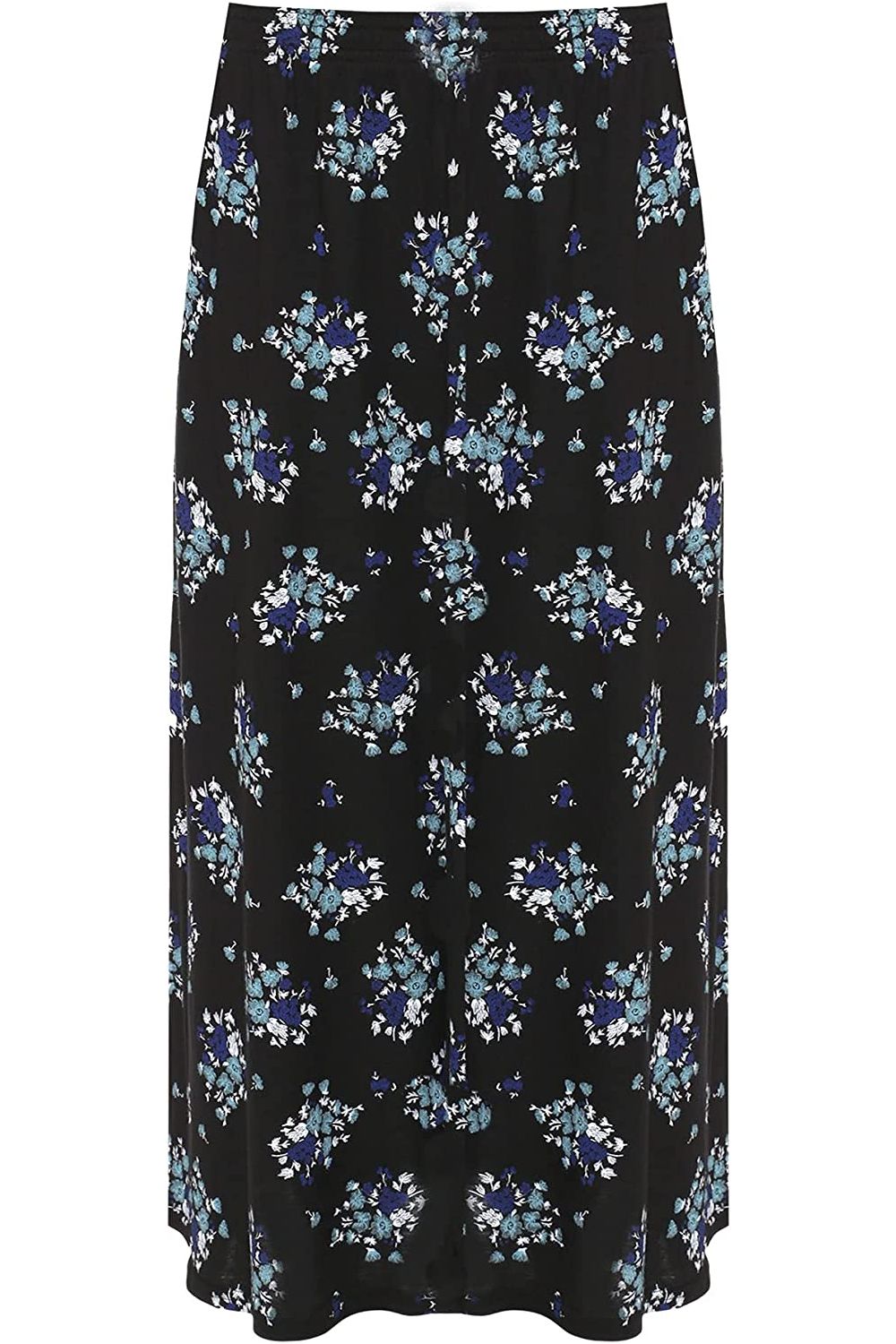 Teal Floral Teal Floral Midi Skirt For Women 12-14 - Dropwear