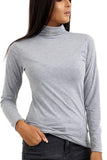 Jgreen Plus Size Turtle Neck Long Sleeve Top For Women 24-26 - Dropwear
