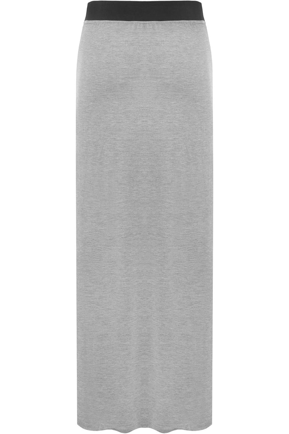 Cerise Plus Size Pencil Long Maxi Skirt Elasticated Waist For Women 24-26 - Dropwear