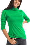 Peach Turtle Neck Long Sleeve Top For Women 8-10 - Dropwear