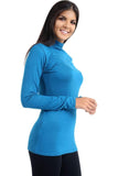 Turtle Neck Long Sleeve Top For Women  - Dropwear