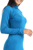 White Plus Size Turtle Neck Long Sleeve Top For Women 24-26 - Dropwear