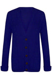 Brown Cable Knitted Button Cardigan For Women 12-14 - Dropwear