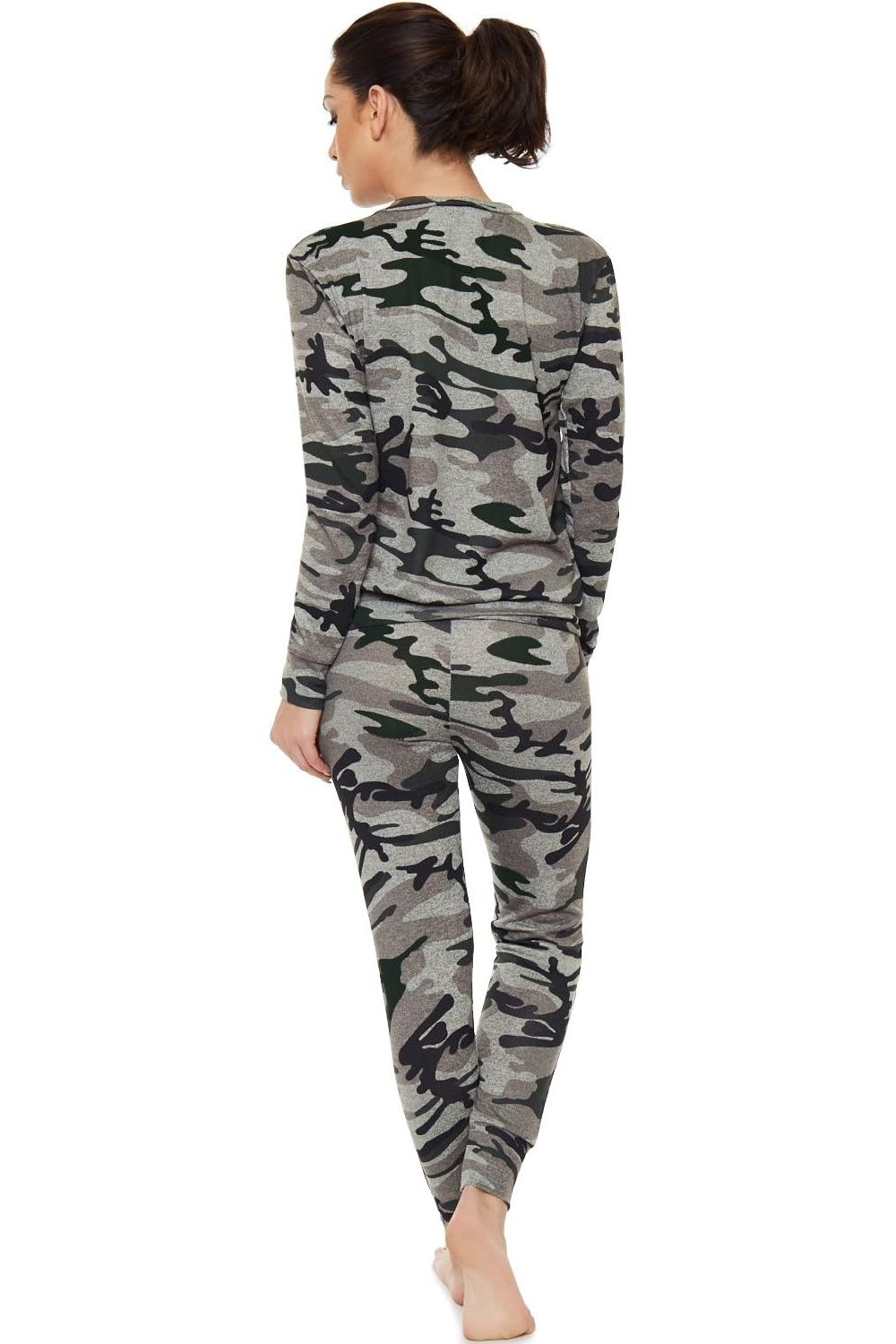 Army Camouflage Print Tracksuit For Women  - Dropwear