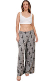 Grey Cross Grey Cross Print Palazzo Trouser For Women 8-10 - Dropwear
