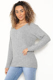 Plus Size Cable Knitted Sweater Top For Women  - Dropwear