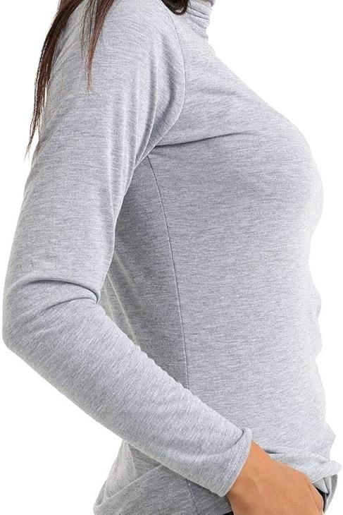 Red Turtle Neck Long Sleeve Top For Women 8-10 - Dropwear