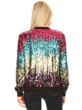 Gold Glitter Mermaid Sequin Bomber Jacket For Women 12-14 - Dropwear