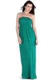 Charcoal Strapless Sheering Maxi Dress For Women 12-14 - Dropwear