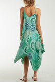 Royal Blue Kaleidoscope Hanky Hem Cami Dress For Women ONE SIZE - Dropwear