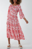 Navy Gypsy Barot Baroque Button Dress For Women ONE SIZE - Dropwear