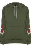 Royal Blue Embroidered Pouch Pocket Sweatshirt For Women 18-20 - Dropwear