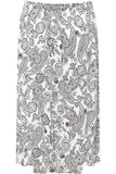 Paisley White Paisley White Print Midi Skirt For Women 12-14 - Dropwear