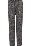 Peach Floral Peach Floral Print Full Length Trouser For Women 14 - Dropwear