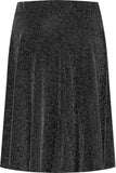 Gold Lurex Glitter Sparkle Flared Swing Skirt For Women 20 - Dropwear