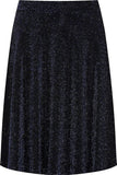 Blue Lurex Glitter Sparkle Flared Swing Skirt For Women 14 - Dropwear