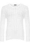 Plus Size Cable Knit Top Jumper Sweater For Women  - Dropwear