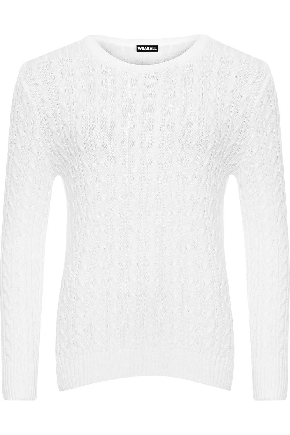 Cable Knit Top Jumper Sweater For Women  - Dropwear